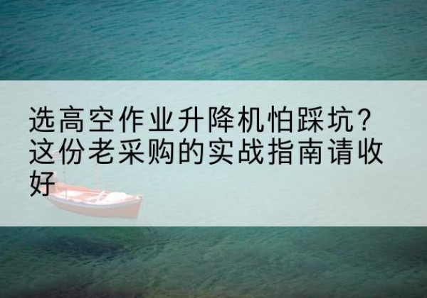 桦川高空作业升降机厂家推荐-选高空作业升降机怕踩坑？这份老采购的实战指南请收好